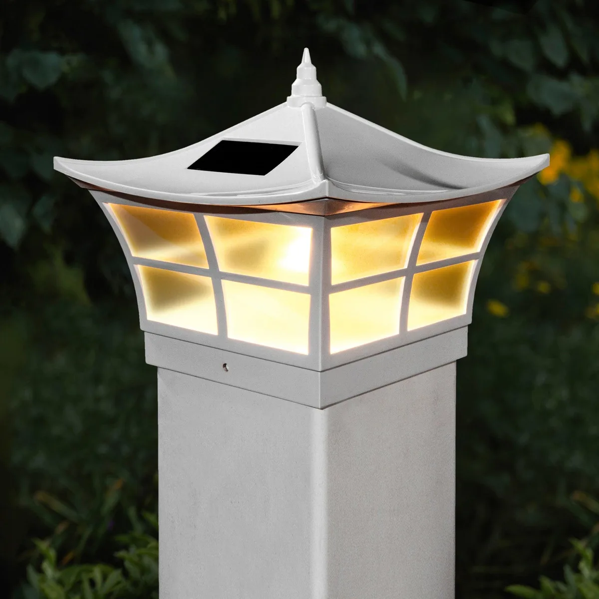 Classy Caps Mfg. Inc. Classy Caps Mfg. Inc. Ambience Solar Post Cap White PVC 2 Pack — product photo
