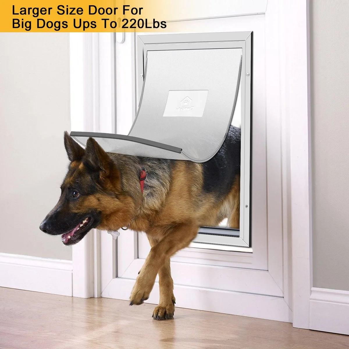 Ownpets Ownpets PET0141W XL Aluminum Pet Door White 26.77x16.93in — product photo