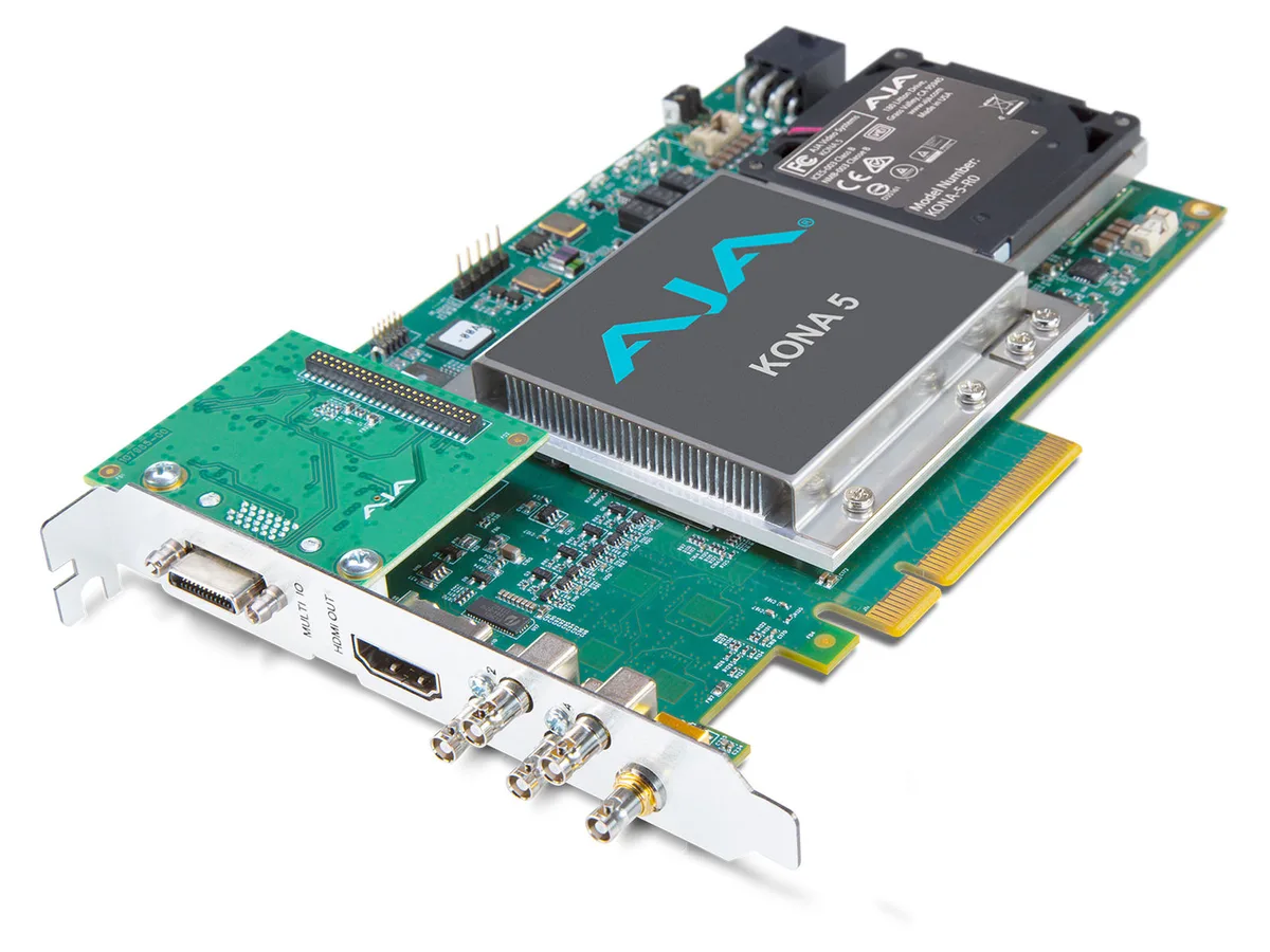 Aja Video Systems Aja Video Systems KONA-5-R0-S02 12G-SDI I/O 10-bit PCIe Card HDMI 2.0 HFR — product photo