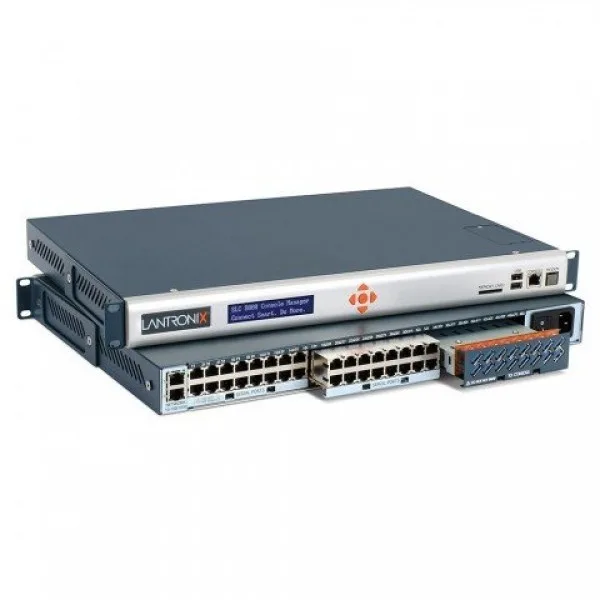 Silver rack-mount server, 48 serial ports, dual power supplies, 1.75 inches high