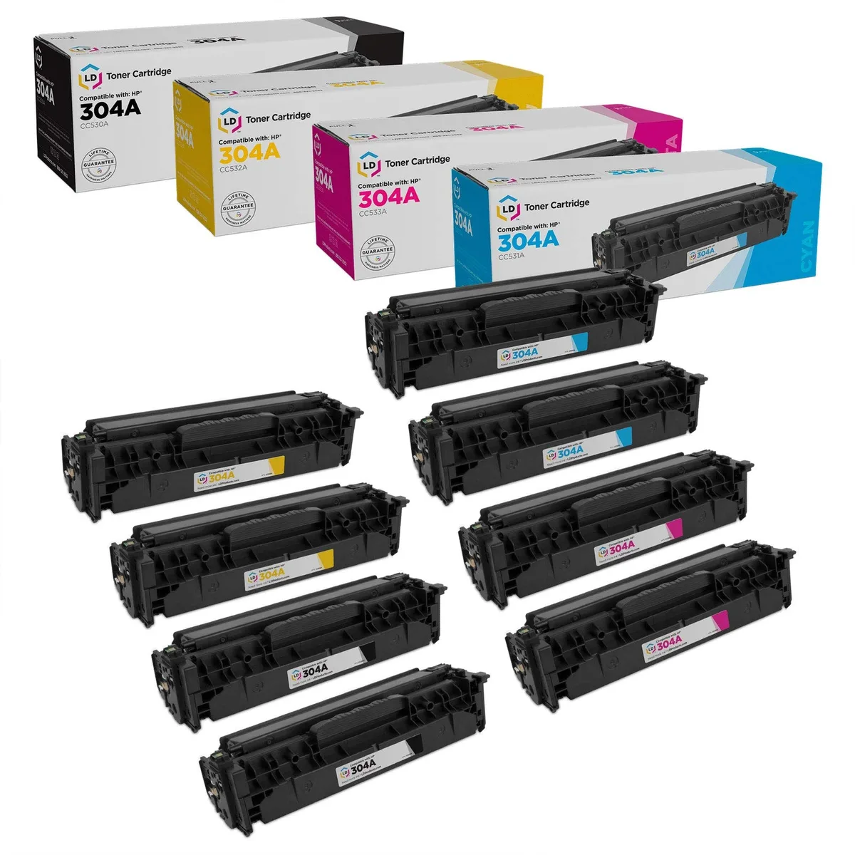 LD Products LD Products HP 304A Toner Cartridge 8-Pack — product photo