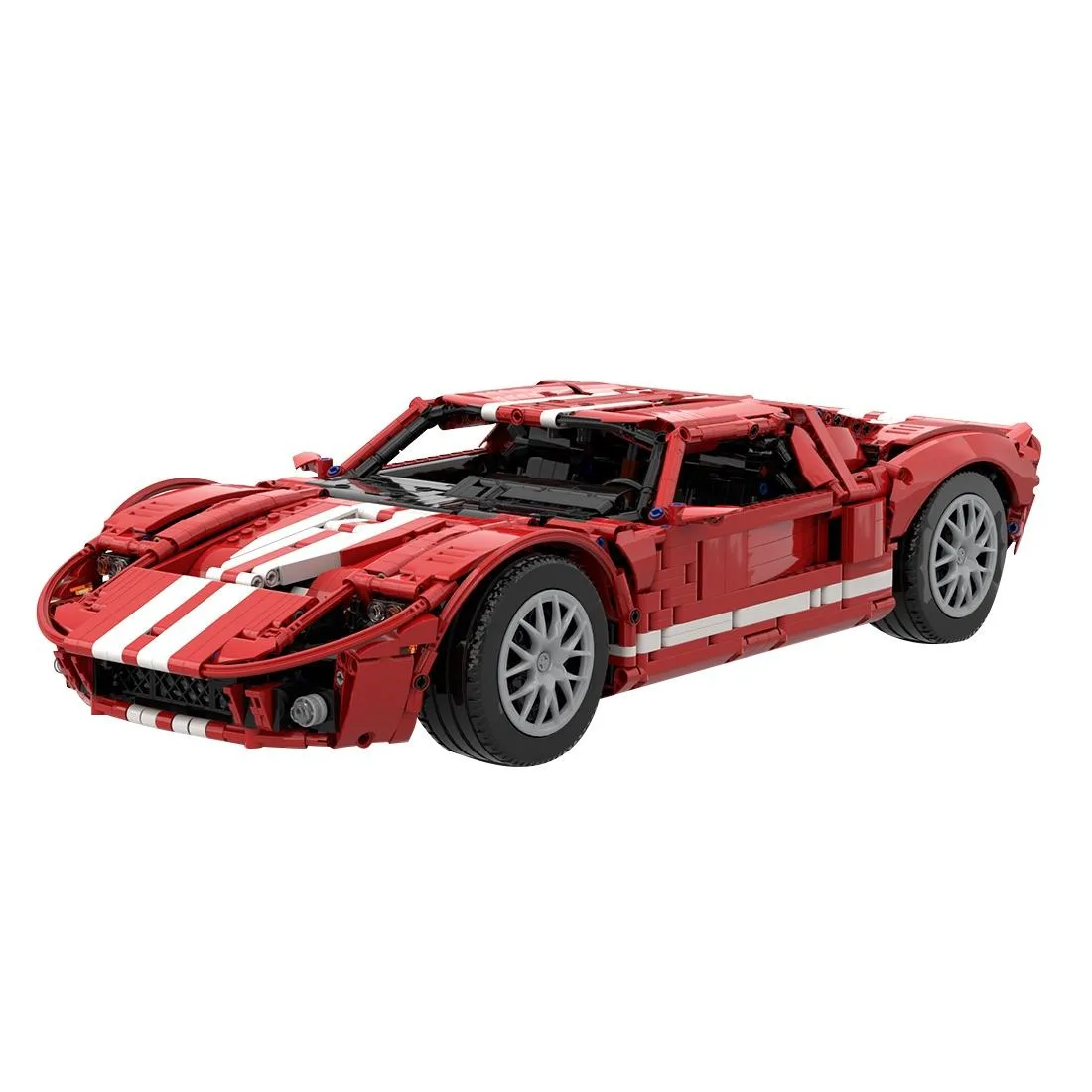 ZITIANYOUBUILD ZITIANYOUBUILD MOC-224910 1/8 Scale Classic Car Building Blocks Red 2588PCS — product photo
