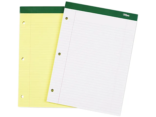 TOPS TOPS 63383 Writing Pad College Rule Letter Canary 100 Sheets — product photo