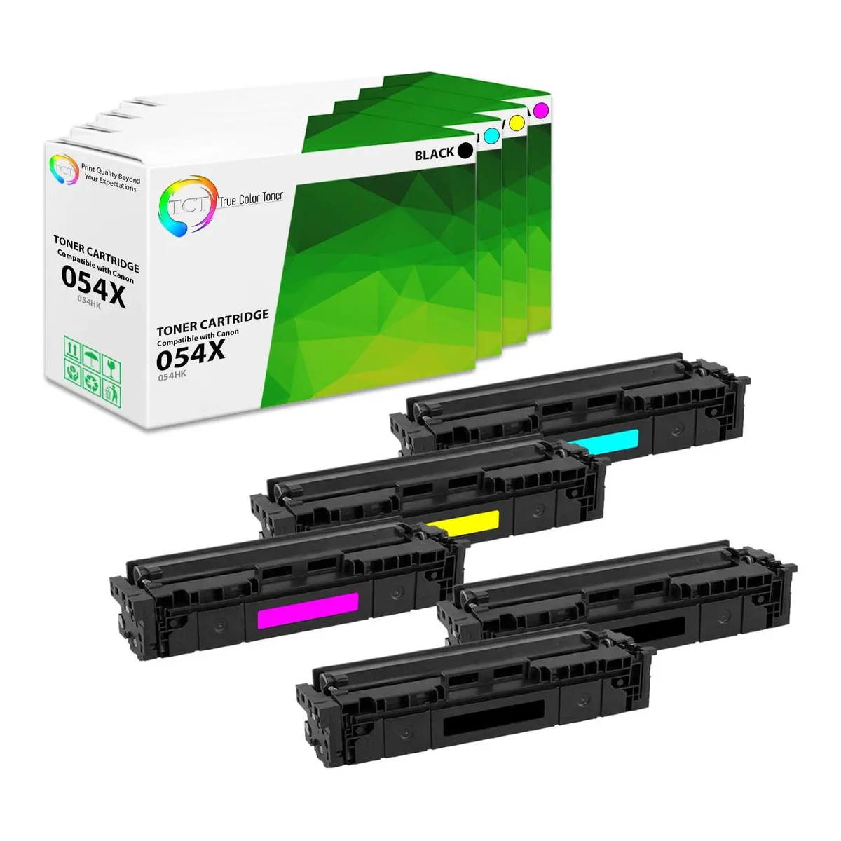 True Color Toner True Color Toner 054H 5-pack toner cartridges 4 colours high yield — product photo