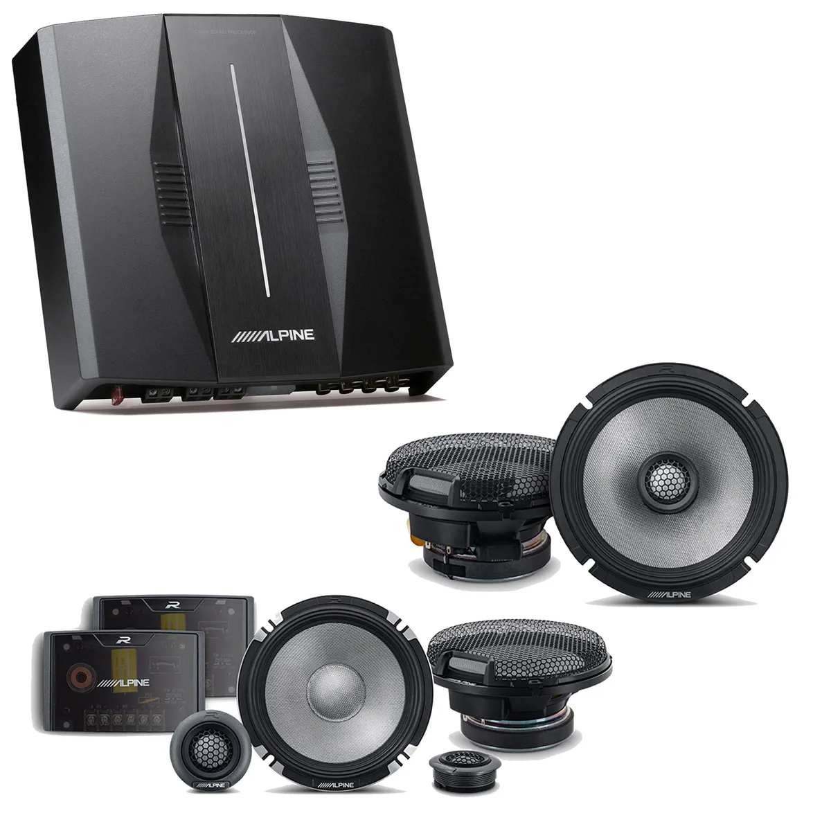 Alpine Alpine PXE-C80-88 OPTIM8 8-Channel Amplifier Bundle with R2-S652 &amp; R2-S65 Speakers — product photo