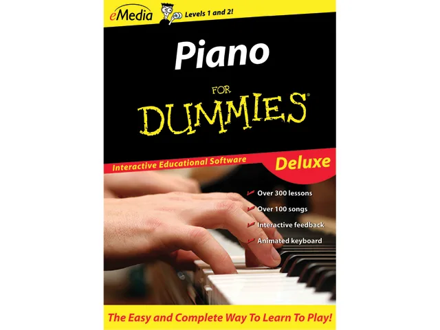 eMedia eMedia FD09105DLW Piano For Dummies Deluxe Windows Download 30 video lessons 300 piano lessons — product photo