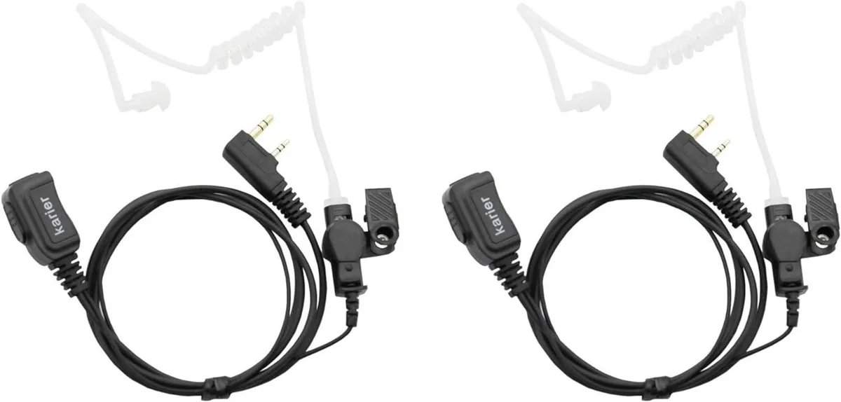 usbroway usbroway Transparent Acoustic Tube Earpiece with Mic 2-Pack — product photo