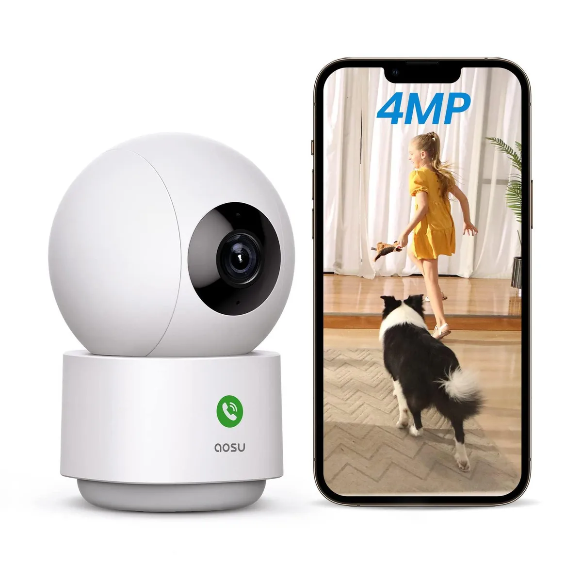 aosu C2P2BH11 4MP Indoor Network Camera 360° Pan/Tilt 1080p 15 fps 2.4 GHz Wi-Fi — product photo