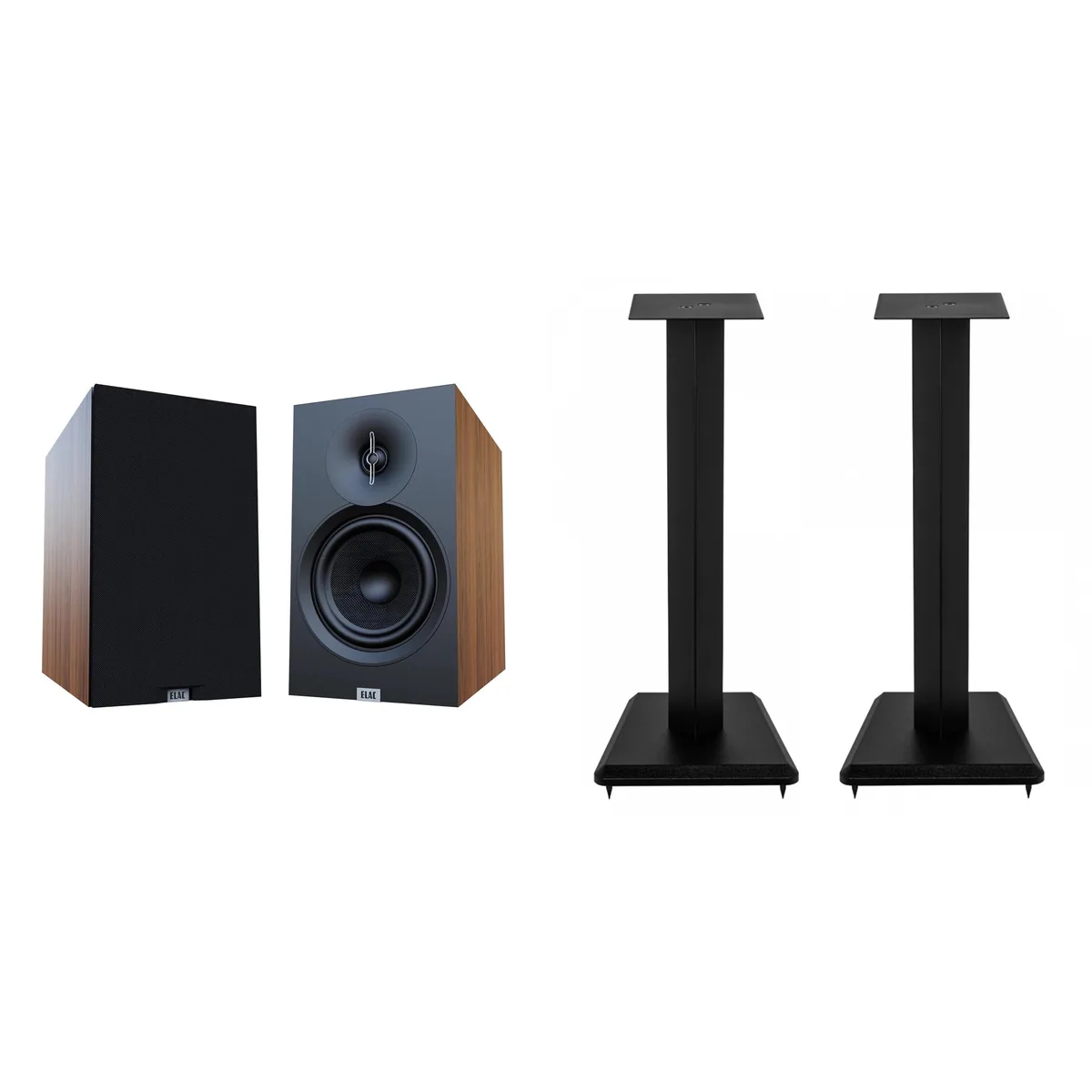 Elac Elac LS10-B stands &amp; DB63-WN Walnut bookshelf speakers — product photo