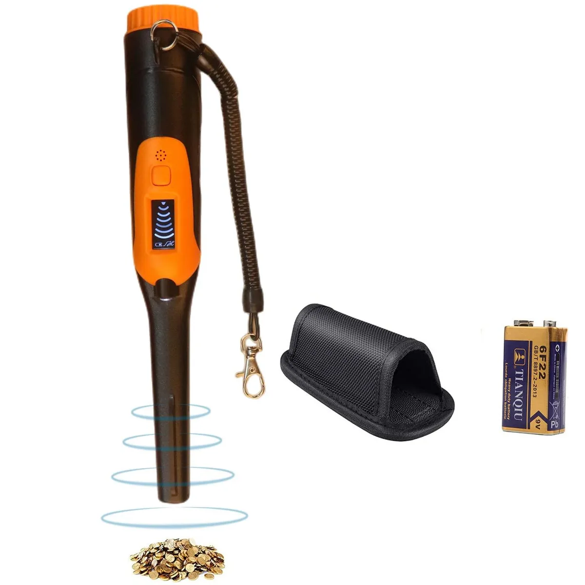  Waterproof Pinpointer Metal Detector IP68 40ft LCD 27cm 150g — product photo