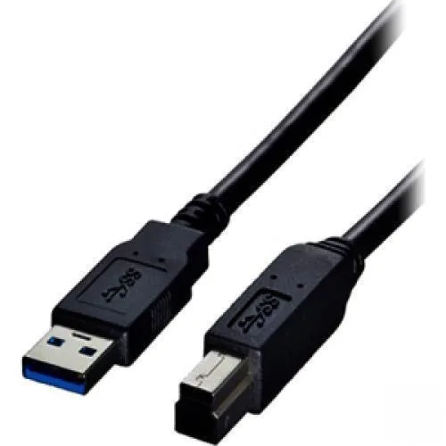Blue USB 3.0 cable with Type-A and Type-B connectors, six feet long