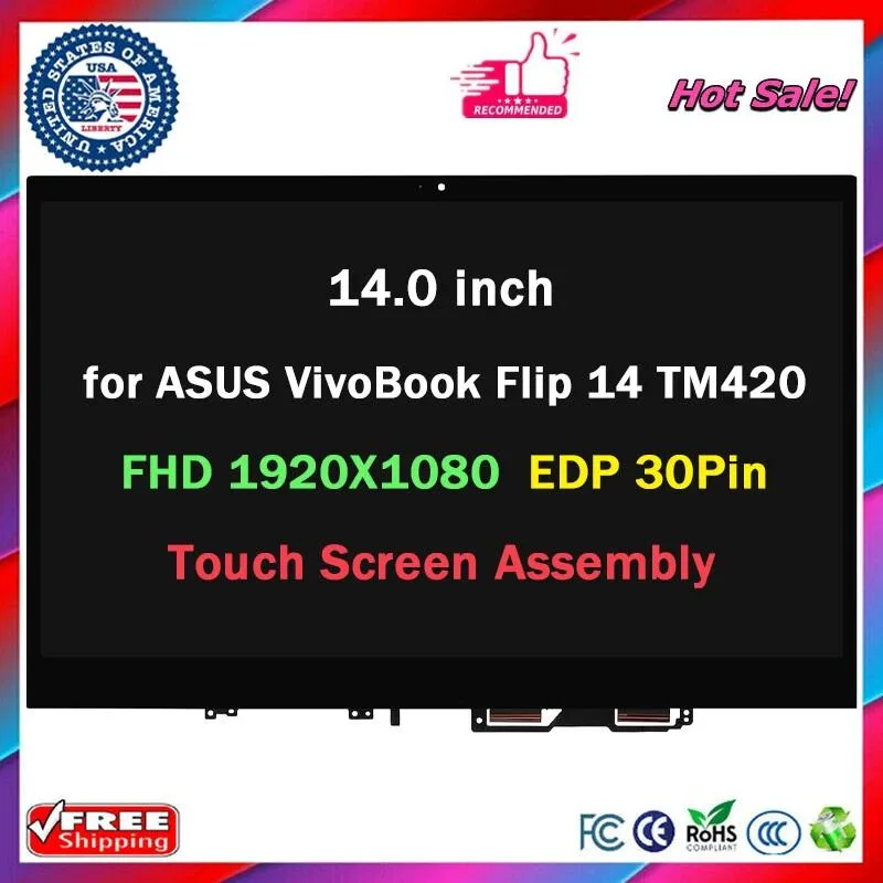 NUOLAISUN NUOLAISUN LCD Touch Screen Digitizer Assembly for ASUS VivoBook Flip TM420 TM420UA-WS51T — product photo