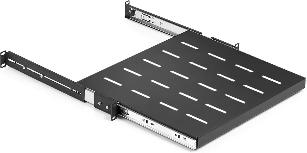  StarTech.com 1U Sliding Rack Shelf 19" 14-22" Adjustable Depth 4 Post — product photo