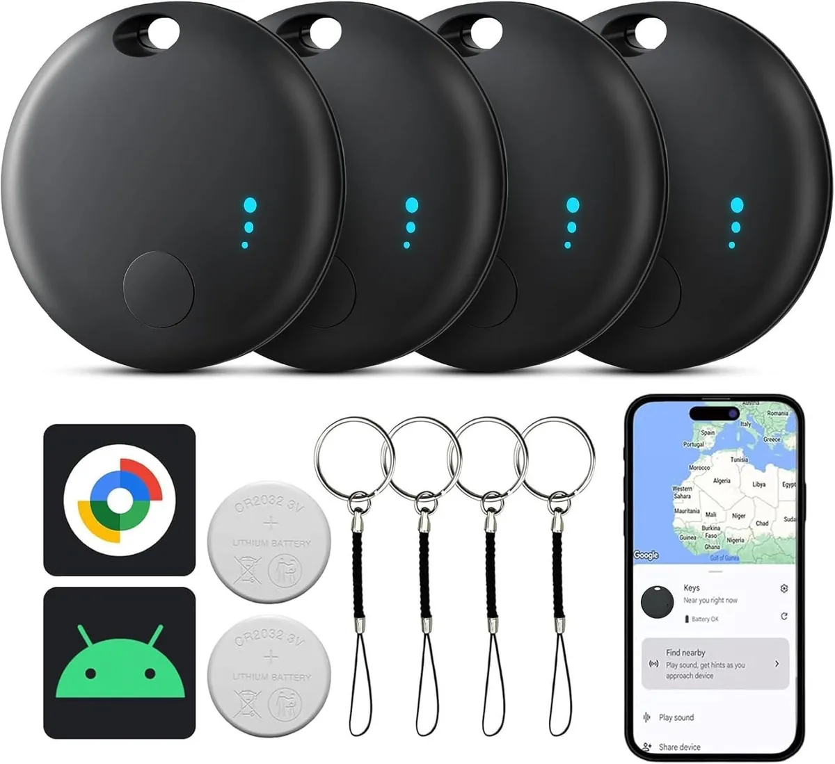 BFKK BFKK Smart Tags 4-Pack Android Bluetooth Tracker — product photo