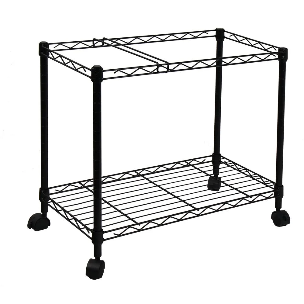 Oceanstar Design Oceanstar Design 1MRC1491 1-Tier Metal Rolling File Cart Black office furniture — product photo