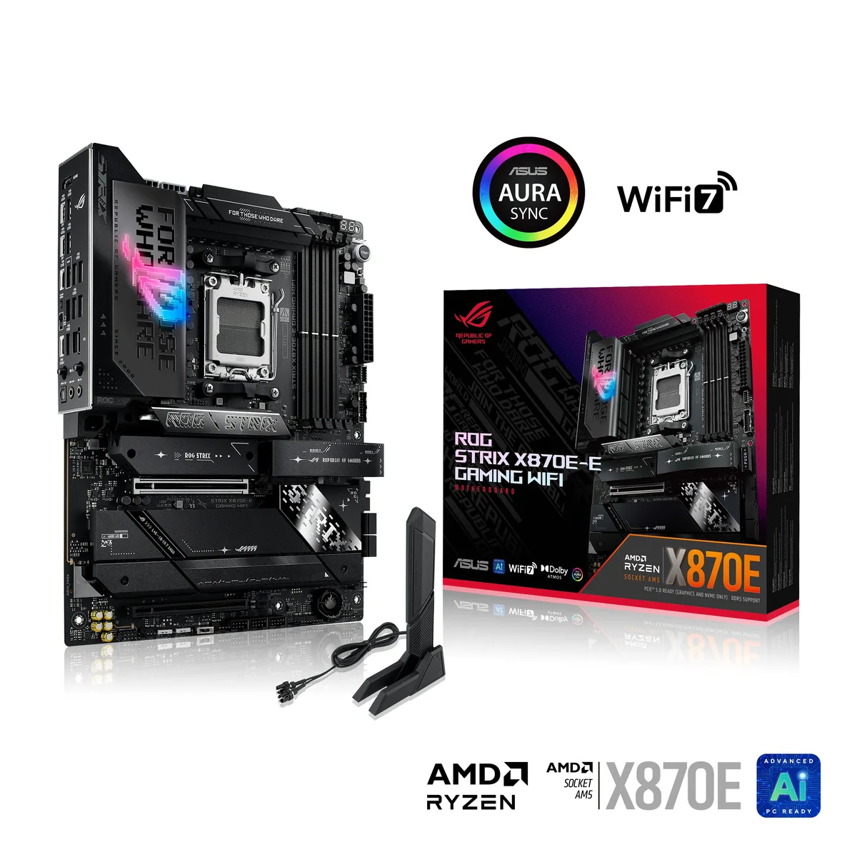 ASUS ASUS ROG STRIX X870E-E GAMING WIFI AMD motherboard — fotografie produktu