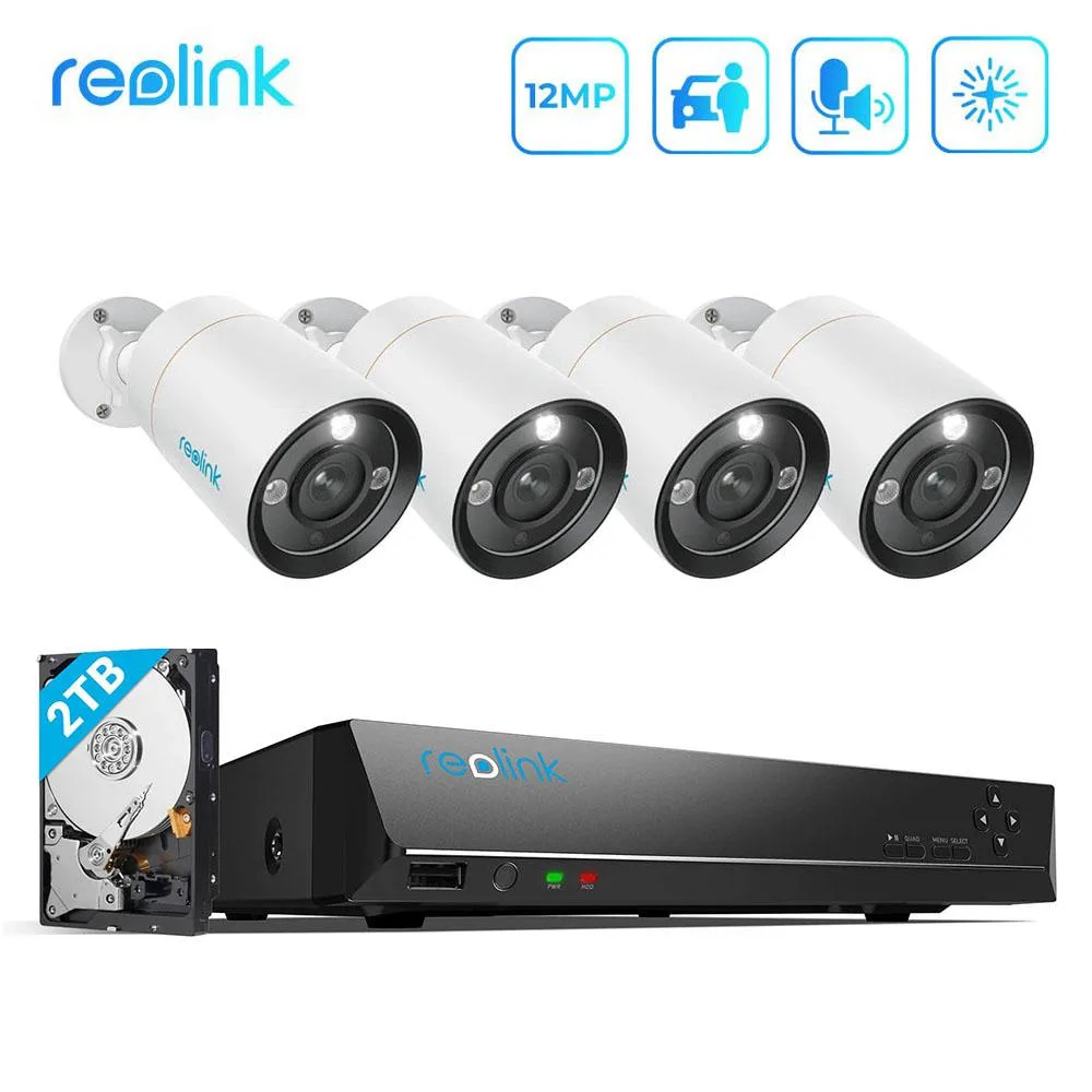 Reolink Reolink 8CH 12MP PoE Security System 4 Cameras 2TB HDD — product photo