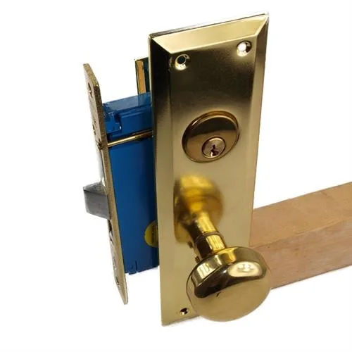 MAXTECH MAXTECH 1033AML Polished Brass Left Hand Mortise Door Lock — product photo
