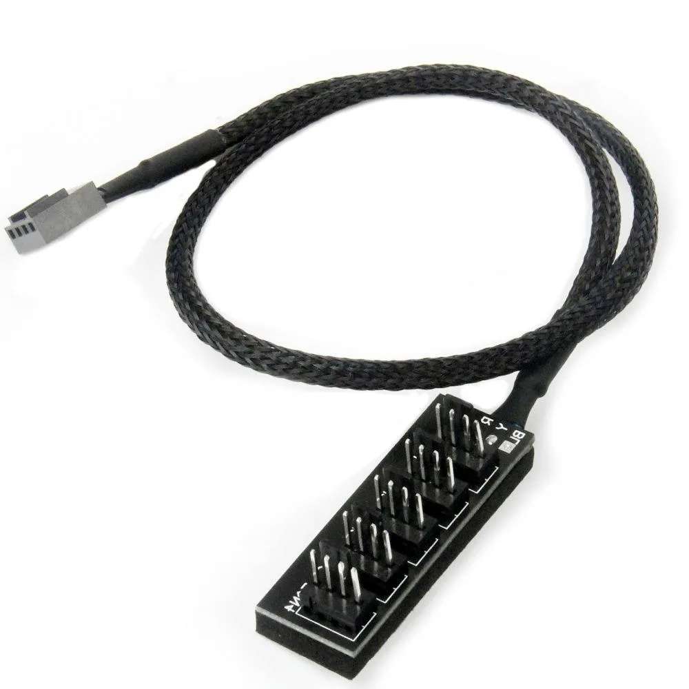 Ruth's sister Ruth's sister 40cm 1-to-5 4-pin Molex PWM fan hub power splitter cord — product photo
