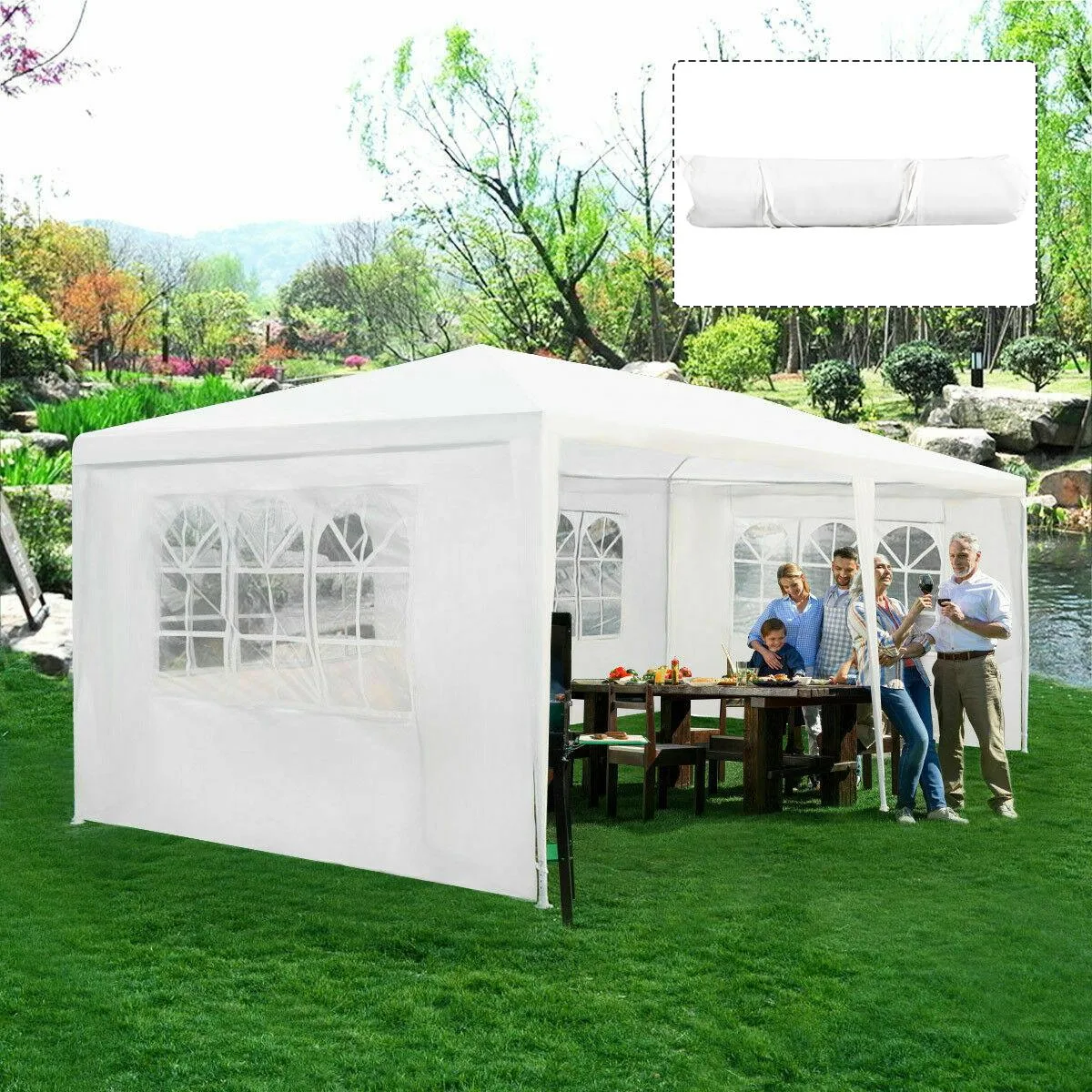 Costway Costway 10'x20' Canopy with 4 Sidewalls and Carry Bag — product photo