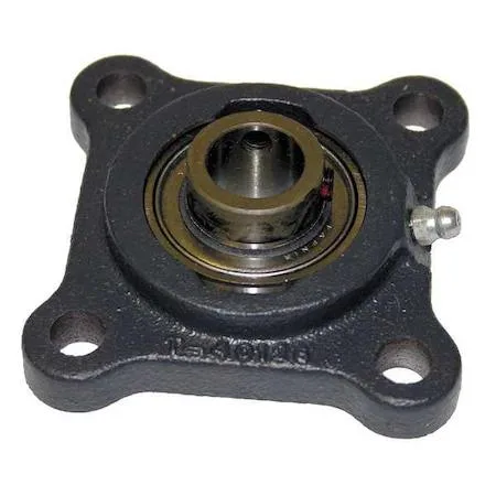 Gray cast-iron four-bolt flange bearing with double-sealed alloy steel insert