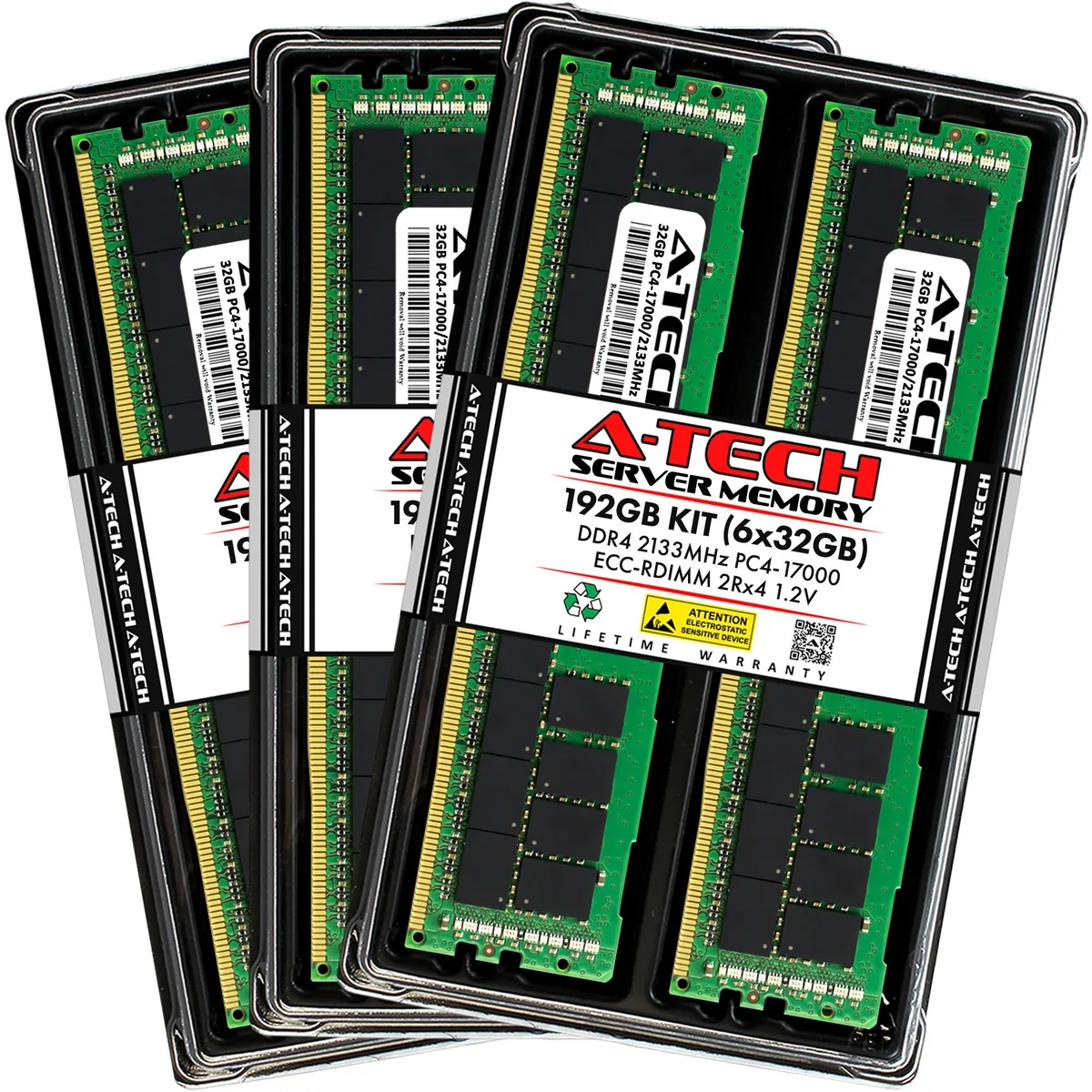 A-Tech A-Tech 192GB (6x32GB) DDR4 2133 ECC RDIMM 2Rx4 Memory Kit — product photo