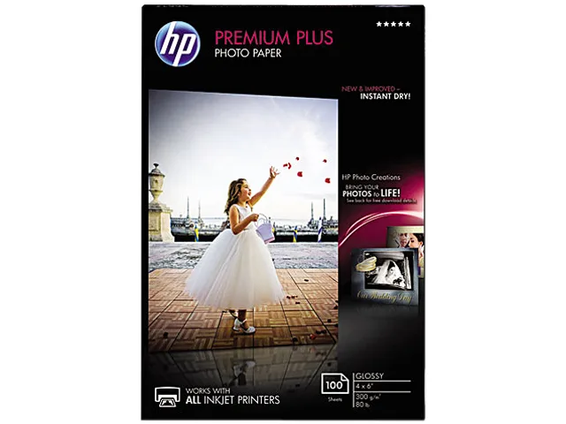 HP HP CR668A Premium Plus Photo Paper 80 lbs Glossy 4 x 6 100 Sheets — product photo