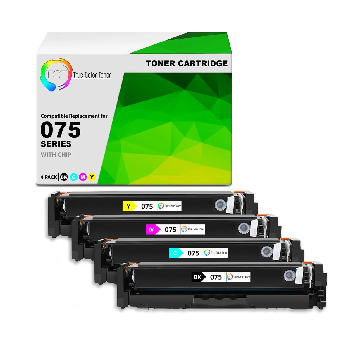 TCT TCT 075 Compatible Toner Cartridge 4-Pack for Canon 075 — product photo