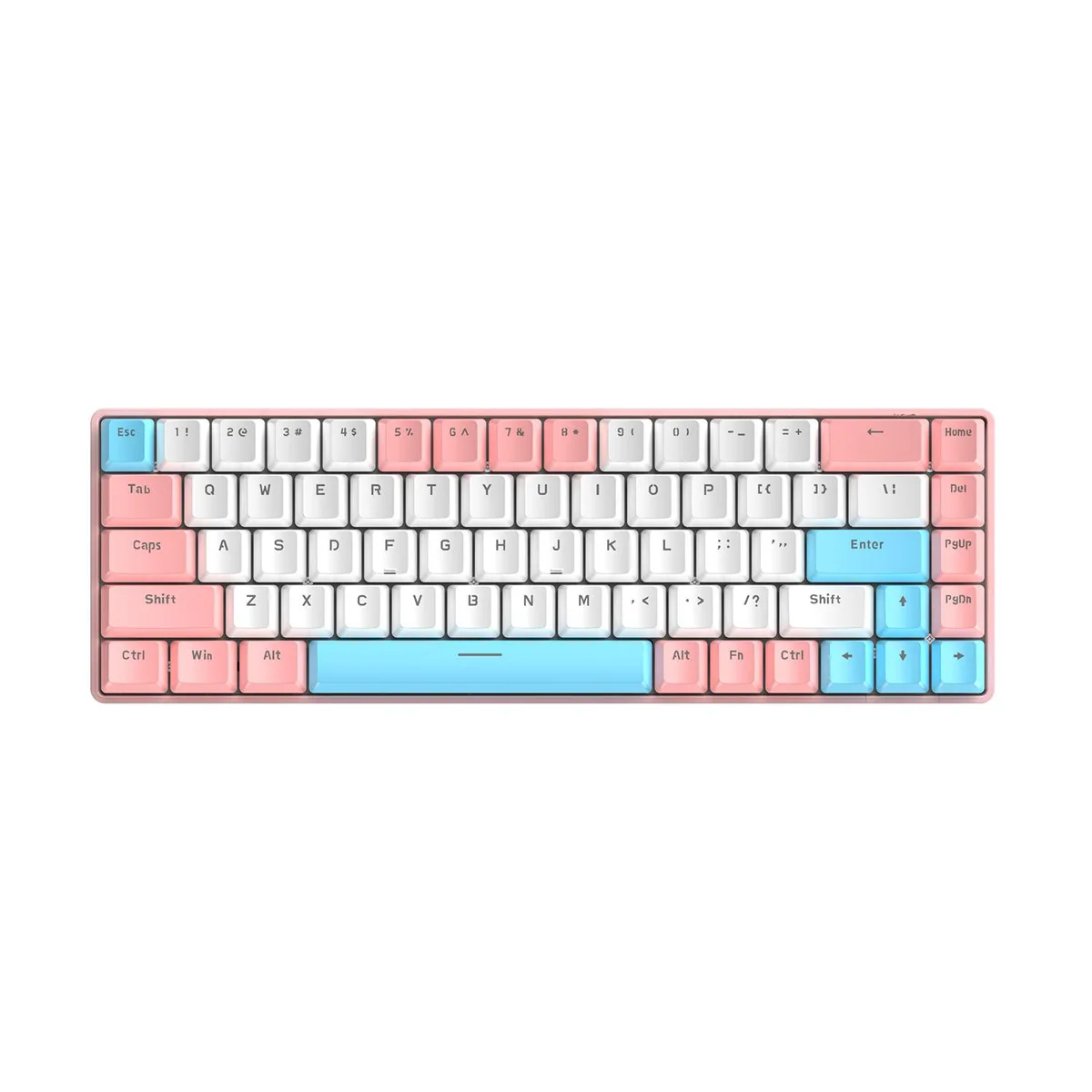 zhhcyyds zhhcyyds ZIYOULANG-T8 68-Key Wired Mechanical Gaming Keyboard Pink / White — product photo