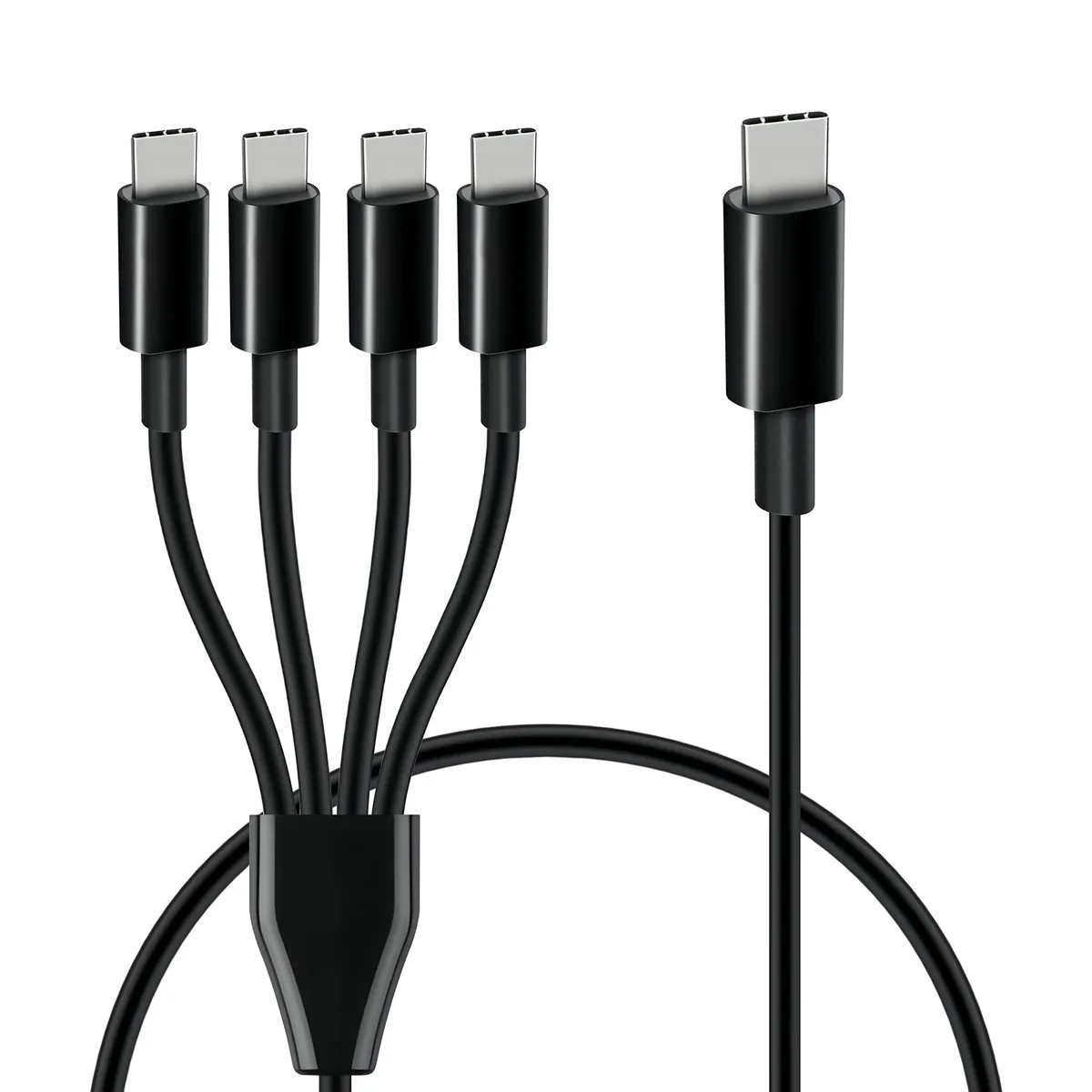 BUCIER BUCIER USB C Splitter Cable 4-in-1 Male to 4 Male Black 0.5m — product photo