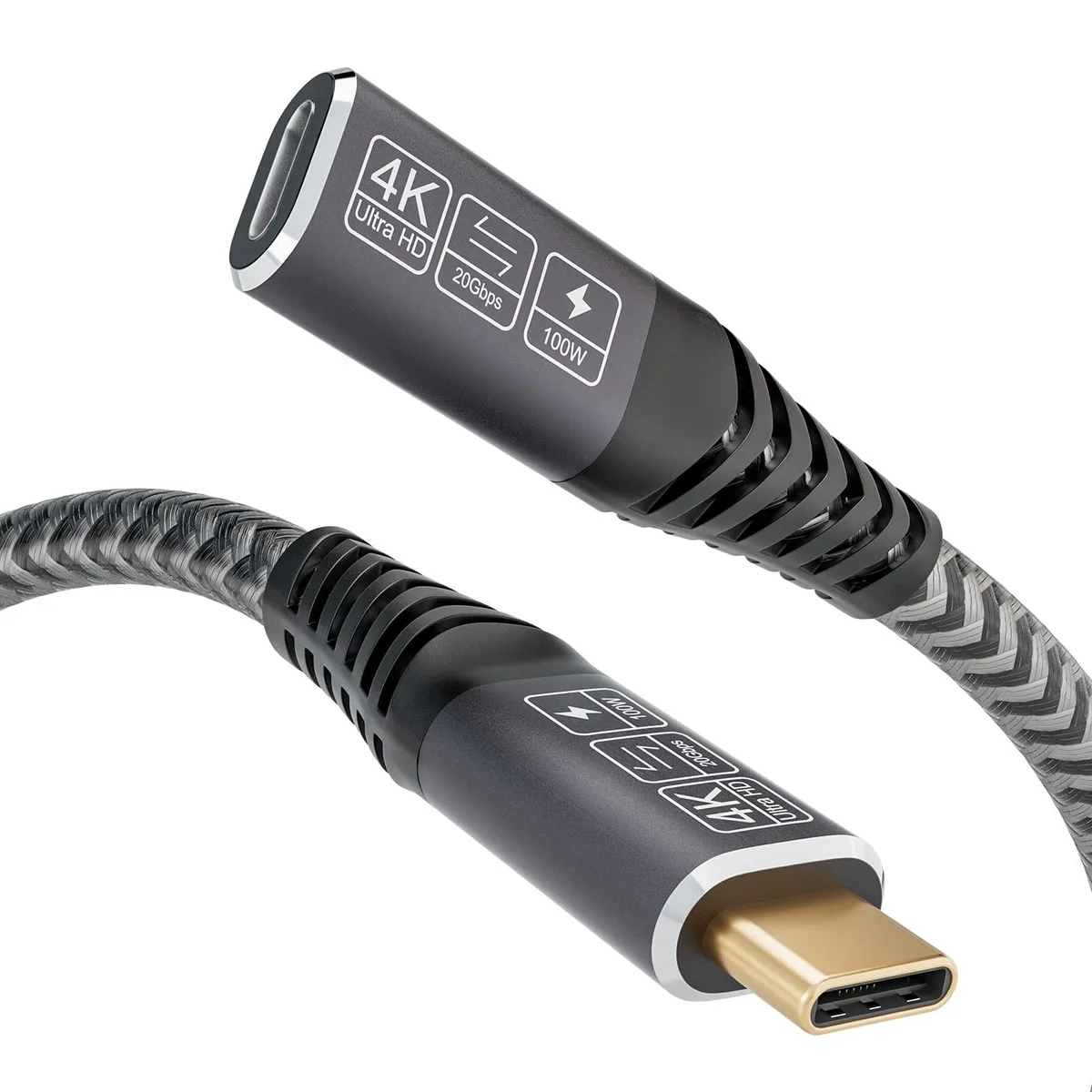 Vszerda Vszerda USB-C Extension Cable 0.25 m 20 Gbps 100 W 4K 60 Hz — product photo