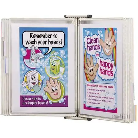 Tarifold, Inc. Tarifold, Inc. WA221 Antimicrobial Wall Display Unit 10 White Pockets — product photo
