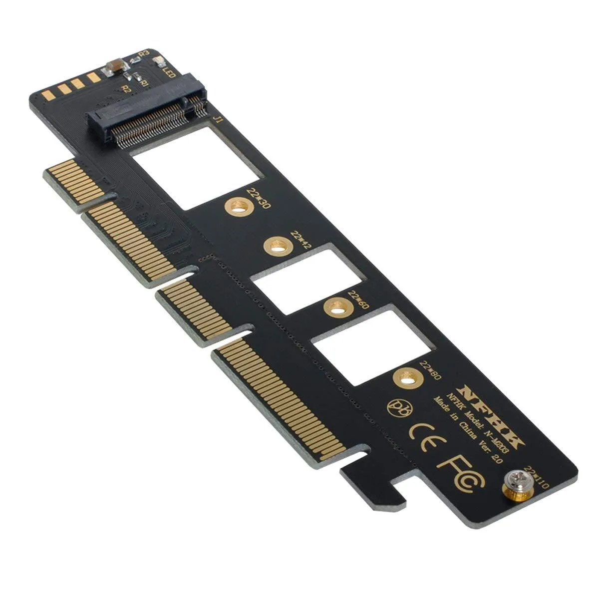 LORDWORLD LORDWORLD M.2 M-Key NVME PCI-E 3.0 x16 Adapter 2230-22110 — product photo