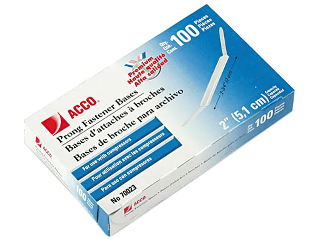 ACCO ACCO 70023 Prong Bases Two-Piece Fastener 100/Box — product photo