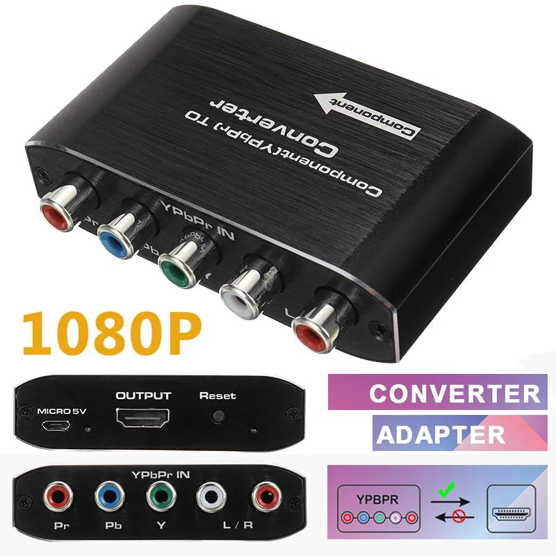ESTONE ESTONE Component to HDMI Converter YPbPr 5RCA to HDMI 1.4 1080p 60Hz Black — product photo