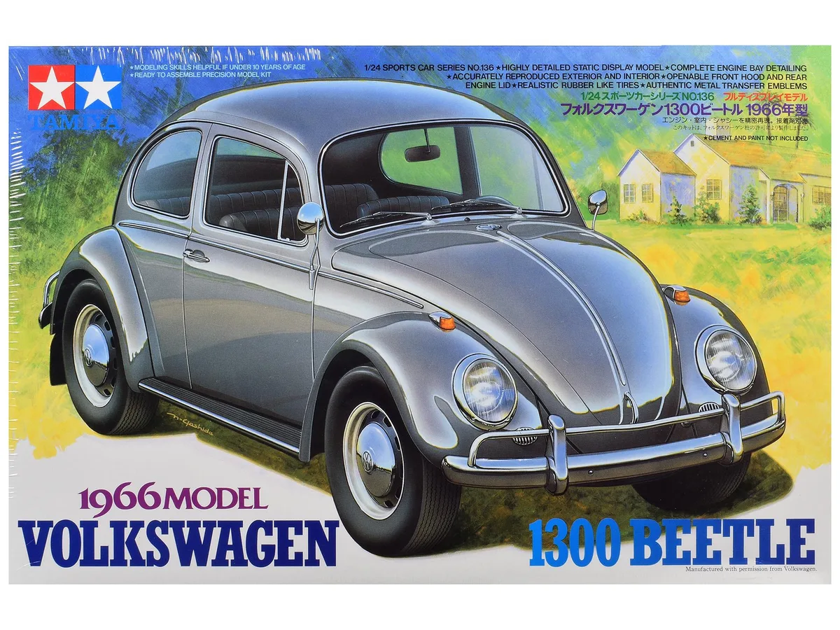 Tamiya Tamiya 1966 Volkswagen 1300 Beetle 1/24 Scale Model Kit — product photo