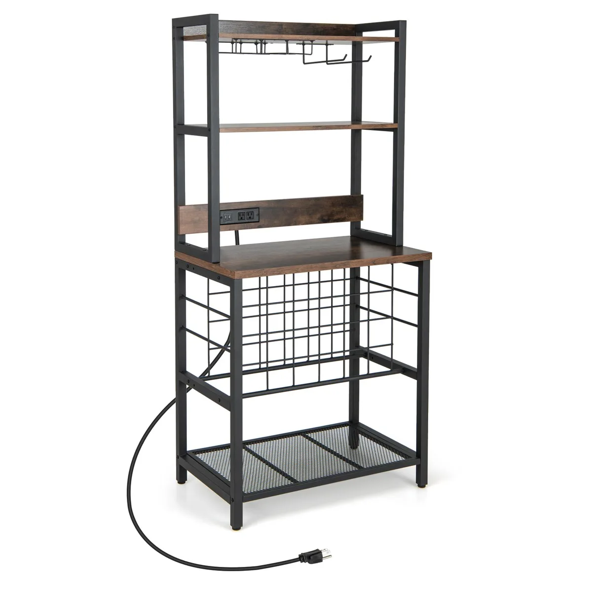 SlickBlue SlickBlue Wine Bar Cabinet 30x19x64 Brown — product photo
