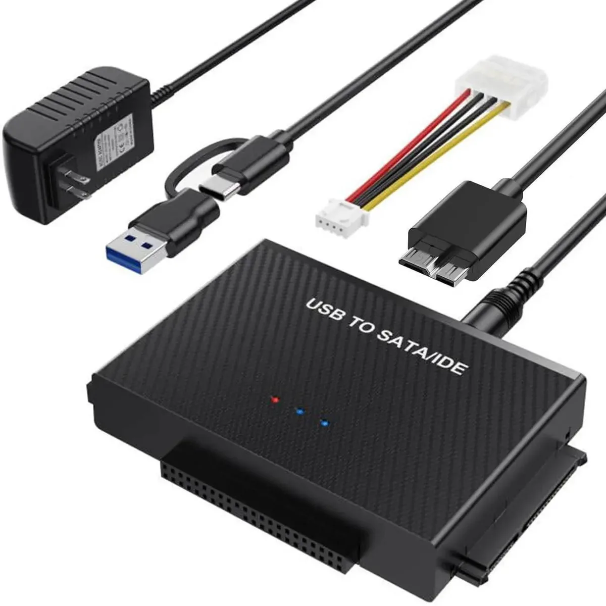 Vszerda Vszerda USB 3.0 to SATA IDE Adapter with Type-C Cable and 12V Power — product photo