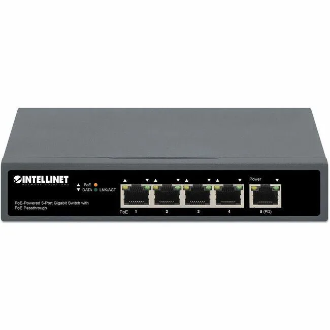 Intellinet Network Solutions Intellinet Network Solutions 5-Port Gigabit PoE Passthrough Switch — product photo