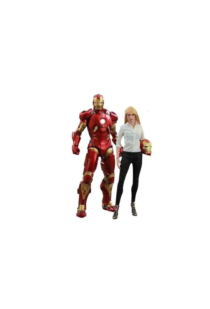 Hot Toys Hot Toys MMS311 Iron Man 3 Pepper Potts &amp; Mark IX Deluxe 1/6 Set — product photo