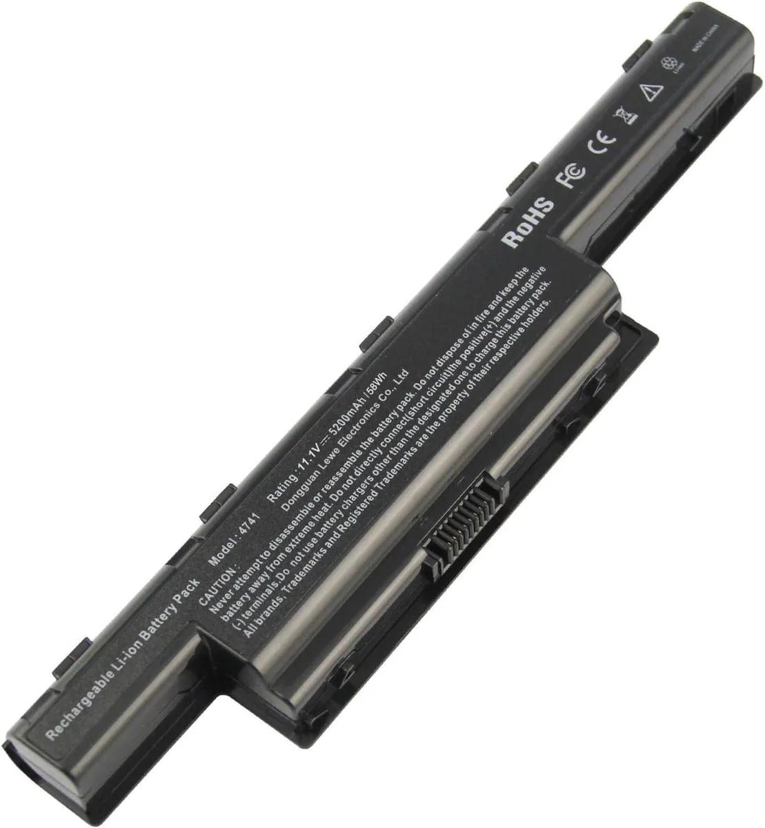 PISKEKAT PISKEKAT 6-cell 5200mAh 58Wh 11.1V laptop battery for Acer Aspire TravelMate Gateway — product photo