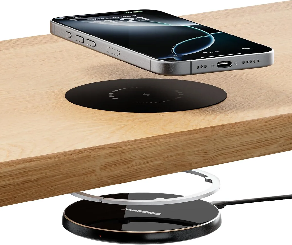 Luisport Luisport Invisible Wireless Charger 0-30mm Under Desk Charging Pad for iPhone 14/15/16/17 — product photo