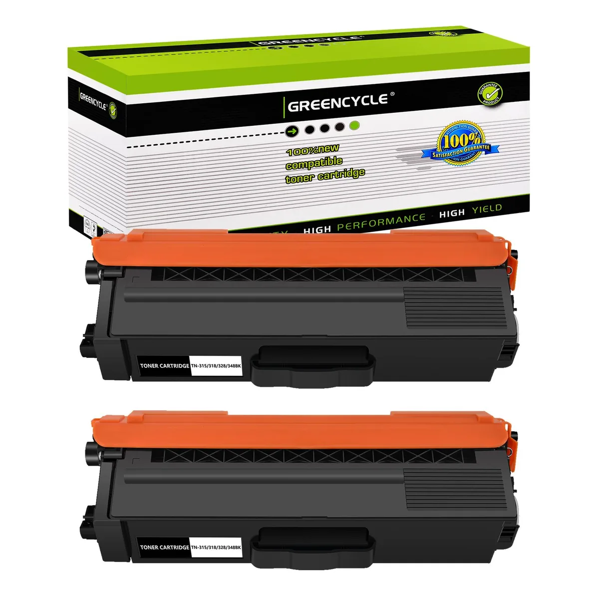 GREENCYCLE GREENCYCLE TN315 Black Toner Cartridge 2 Pack 4000 Pages — product photo