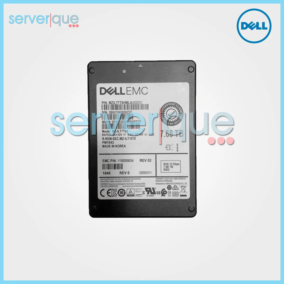 SAMSUNG SAMSUNG PM4163 7.68TB SATA 2.5" internal SSD — product photo