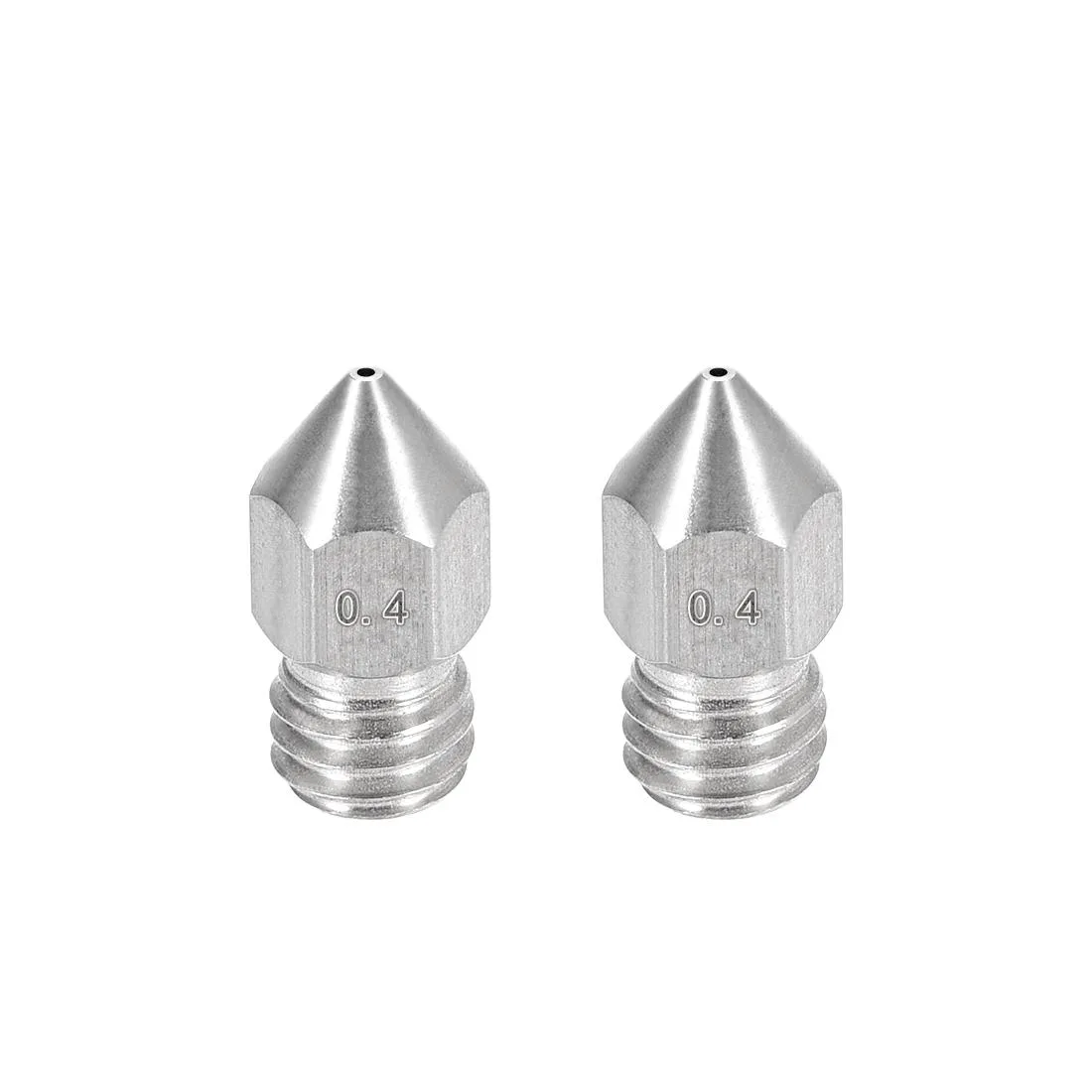 Unique-Bargains Unique-Bargains 0.4mm MK8 Stainless Steel Nozzle 2pcs 1.75mm — product photo