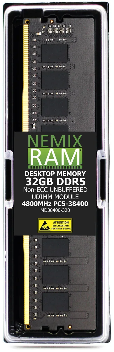 NEMIX RAM NEMIX RAM 32GB DDR5 4800 CL40 1.10V 2Rx8 UDIMM Gigabyte B650 memory upgrade — product photo