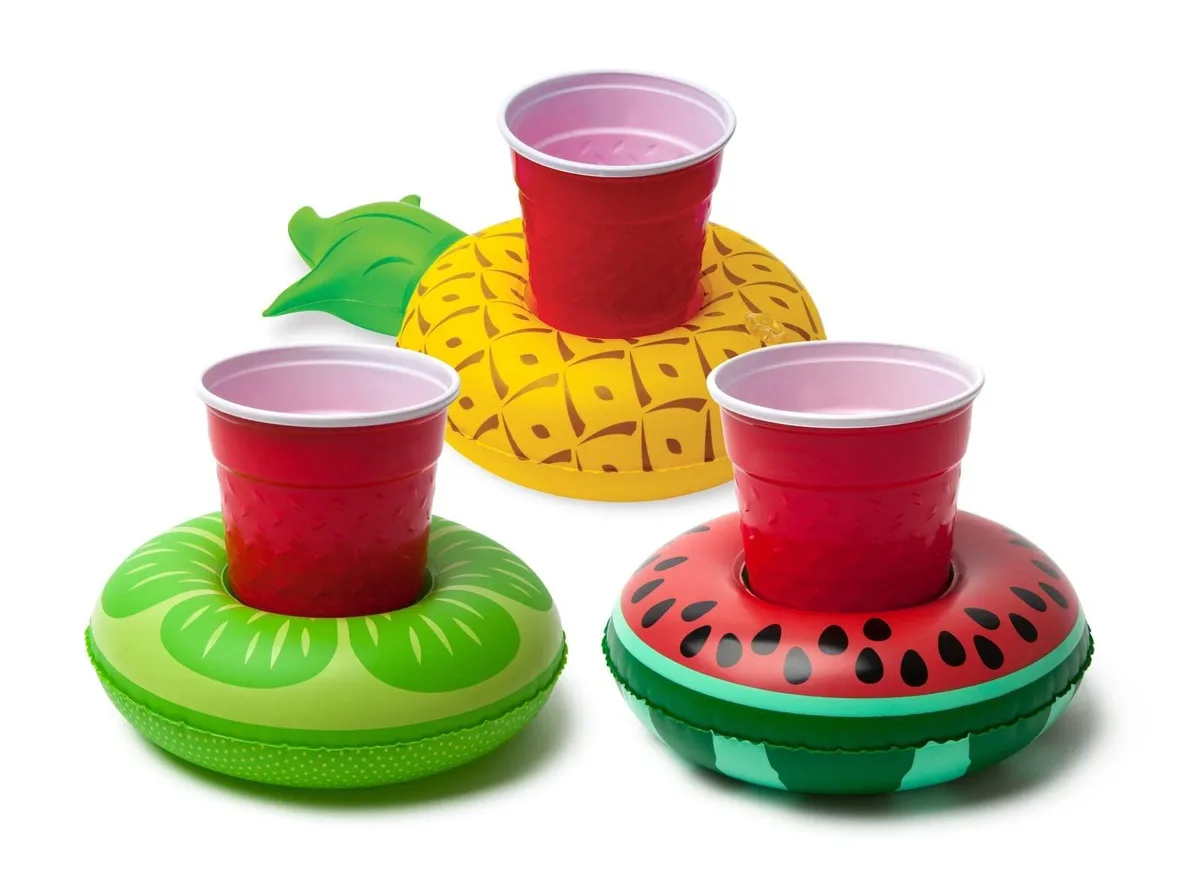  BigMouth Inc Tropical Fruit Beverage Boats 3 pack Yellow — product photo