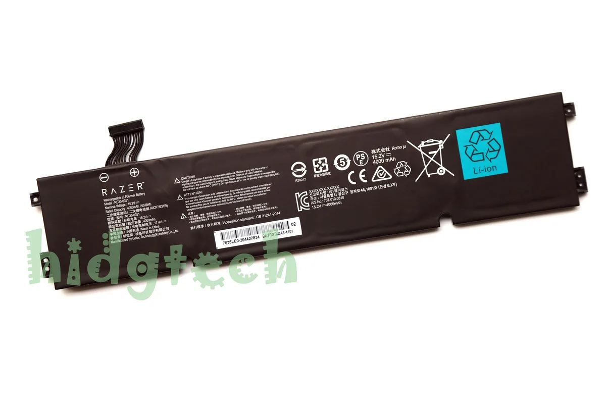 Beisite Beisite RC30-0351 laptop battery 15.2V 60.8Wh for Blade 15 Base 2021 RZ09-03519E11 RZ09-0369x 4ICP7/63/69 — product photo