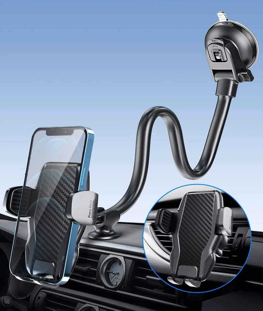 Keyence Keyence H3S Carbon Fiber Style Gooseneck Phone Mount — product photo
