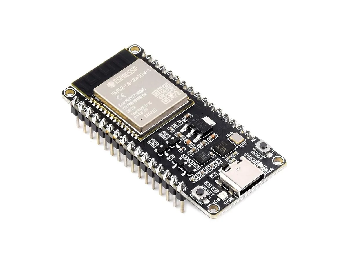 LORDWORLD LORDWORLD ESP32-C6 Development Board WiFi 6 Bluetooth 5 8MB Flash RISC-V 32-bit 160MHz Pre-soldered Header — product photo